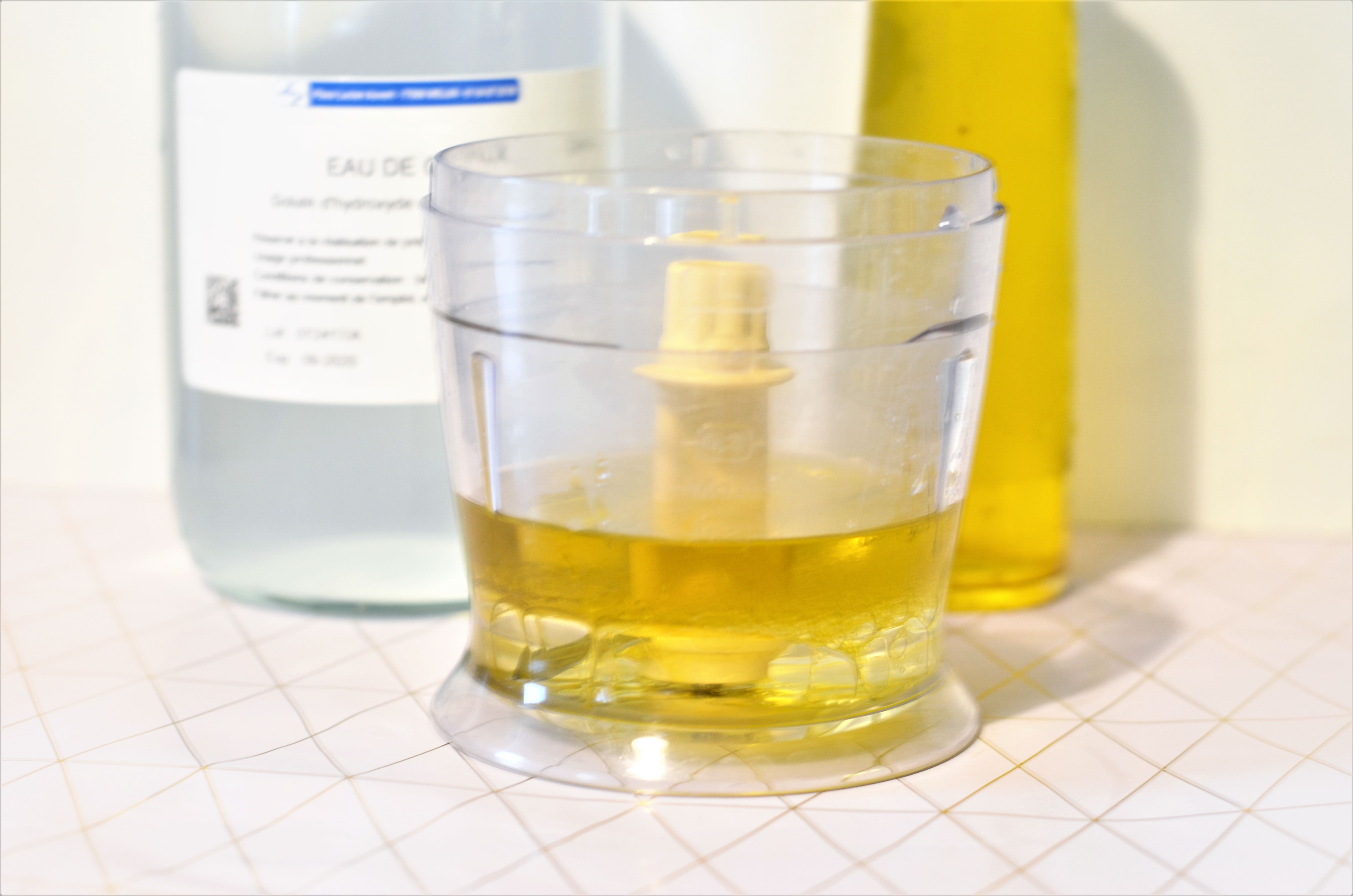 mélange eau de chaux huile olive